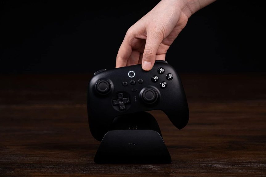 8Bitdo Ultimate Bluetooth Controller with Charging Dock, Wireless Pro Controller with Hall Effect Sensing Joystick, Compatible with Switch, Windows and Steam Deck (Black) - Image 6