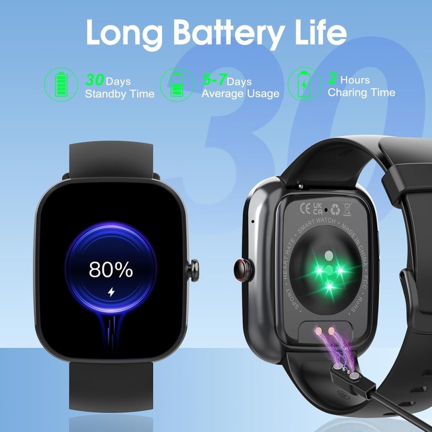 Smart Watch, 1.91" HD Screen Smartwatch for Men Women(Answer/Make Call), Fitness Watch with Heart Rate/Sleep Monitor/Steps Monitor, 110+ Sports Modes, IP68 Waterproof Activity Tracker Rose Gold - Image 7