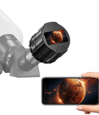 WiFi Telescope Camera Eyepiece, 64G Electronic Eyepiece Camera with 1.5" Screen, Astronomy Camera Fits to 28mm- 50mm Scopes, Perfect for Astrophotography, Birds Watching